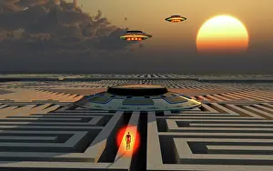 Searching: A maze complex used as a flying saucer base