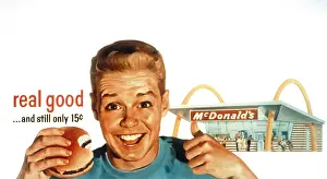 Hamburgers: McDonald's restaurant advertisement from ?