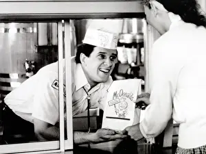 Hamburgers: McDonald's restaurant crew member at the ?