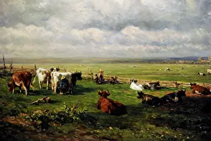 Rijksmuseum: Meadow landscape with Cattle, c. 1880, by Willem Roelofs (18