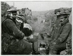 Mealtime: After a meal in a British trench 1915