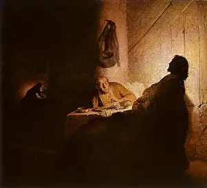 1628: The Meal in Emmaus, by Rembrandt