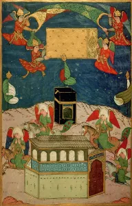Decorating: Mecca, angels decorating the Kaba