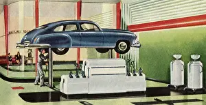 Friction: Mechanic Lubricates Car