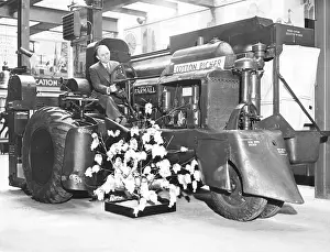 Landowners: Mechanical cotton picker developed in 1936. Machine