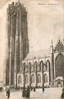 Buttresses: Mechelen: cathedral of St Rombaux