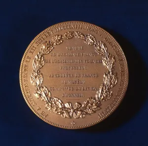 Liver: Medal commemorating Claude Bernard, French physiologist
