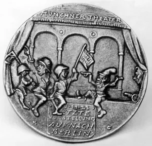 Gallows: Back of a medal for the failed Beer Hall Putsch in Munich