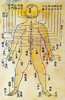 medicine, acupuncture, plate with acupuncture