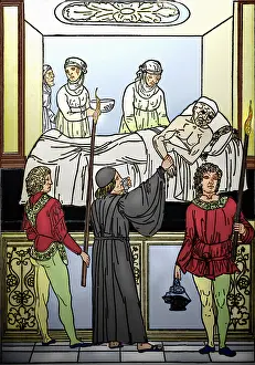 Epedemic: medicine, disease, plague, physician visiting