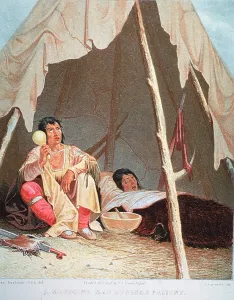 Tepee: A Medicine Man Curing a Patient, by Seth ?