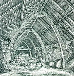 Wharram: Medieval barn