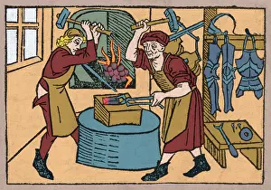 Hammering: Medieval Blacksmiths