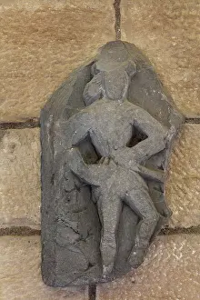 Linlithgow: Medieval carving, Linlithgow Palace, West Lothian, Scotland