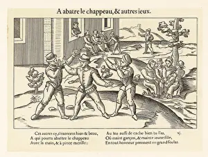 Hachette: Medieval children playing the game of knock off