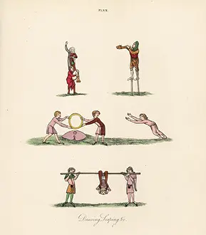 Bagpiper: Medieval dancers and performers