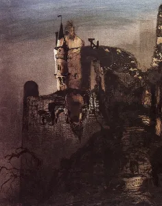 Medieval Fortress Perched on Rocks