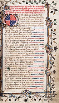 1385: Medieval illuminated French poem on chivalry