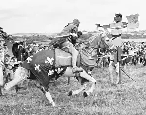 Tilting: Medieval jousting event, Cornwall