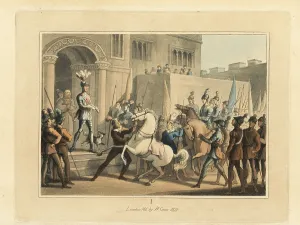 Ethelbert: Medieval knight in suit of armour walking out of a castle