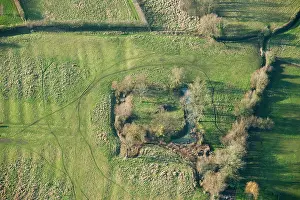 Croome: Medieval moat, Earl's Croome, Worcestershire, 2014