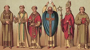Racinet: Medieval Priests