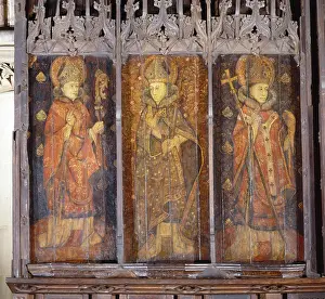 Hexham: Medieval Stone Screen ' three Bishops