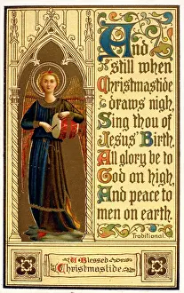 Retrographics Limited: Medieval style Christmas card with angel