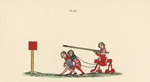 Tilt: Medieval tilting game or quintain