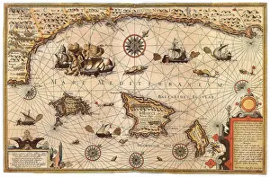 Charts: Mediterranean Sea, 1595