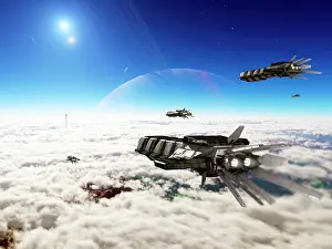 Freighter: Five medium freighters deccelerate near their destination