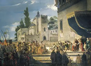Ibanez: Meeting of Christopher Columbus with the Catholic