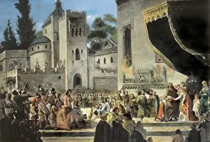 Indigenist: Meeting of Christopher Columbus with the Catholic