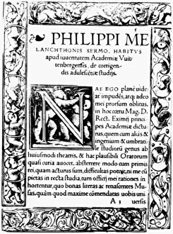 Melanchthon: Melanchthon, Philipp, 16.2.1497 - 19.4.1560, German