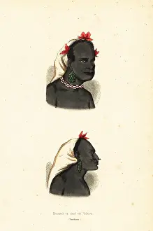 Melanesian: Melanesian chief and man of Vanou, Vanikoro, Solomon Islands