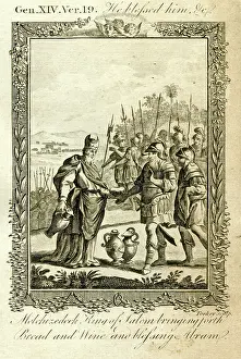 1780s: Melchizedek bringing forth bread and wine