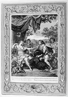 Muses: Meleager. Engraving from Tableaux du temple des