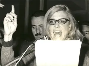 Piraeus: Melina Mercouri, at election headquarters, Piraeus, Greece
