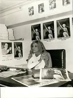 Piraeus: Melina Mercouri at election headquarters, Piraeus, Greece
