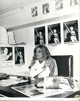 Piraeus: Melina Mercouri at election headquarters, Piraeus, Greece
