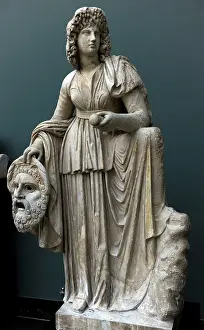 Sleeved: Melpomene. Muse of Singing and Tragedy. Statue