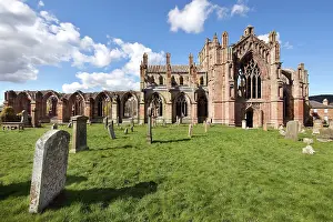 Roxburghshire: Melrose Abbey, Borders, Scotland