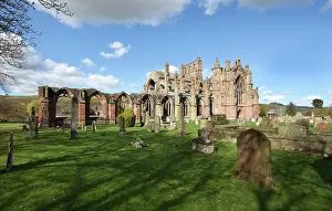 Roxburghshire: Melrose Abbey, Borders, Scotland