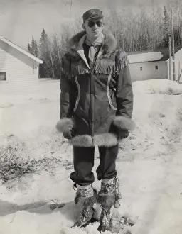 Furs: Member of RCMP in winter furs, Canada