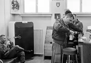 Ramstein: Members of the 17th air fleet of the US air force in Ramstei