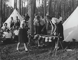 Autarky: Members of the BDM at a summer camp, 1939