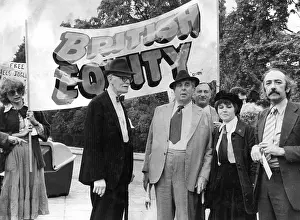 Disputes: Members of British Equity campaigning with banner