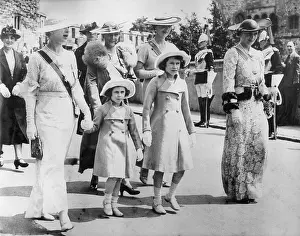 Garter: Members of the British royal family in a procession at the W
