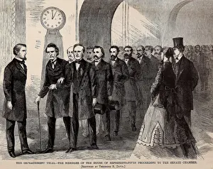 Impeachment: Members of the House of Representative proceed