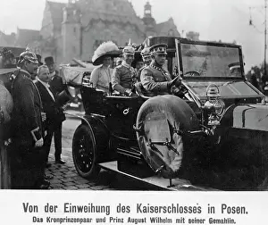 Drove: Members of the imperial family on the way to